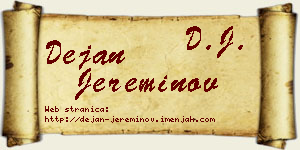 Dejan Jereminov vizit kartica